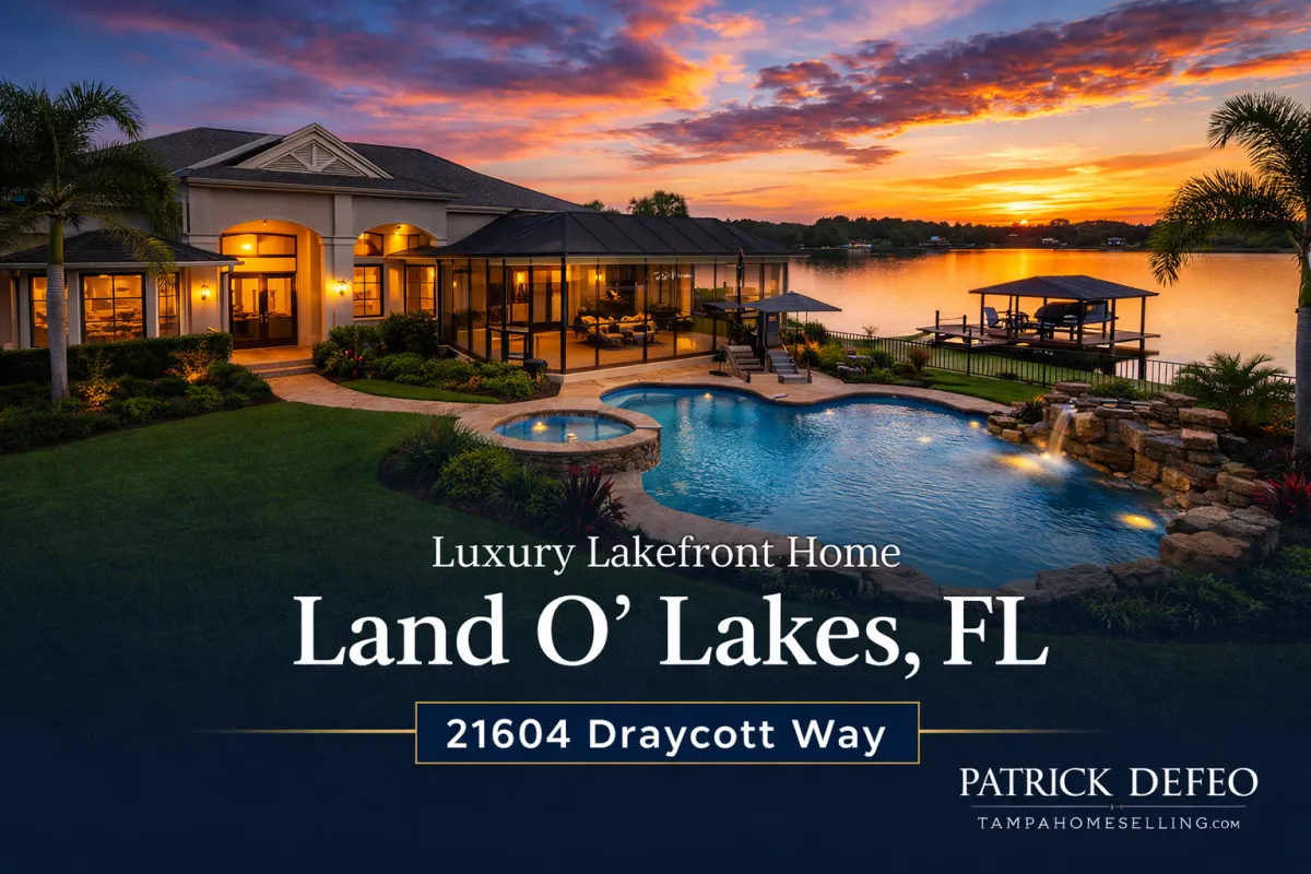 Luxury Lakefront Home for Sale in Land O’ Lakes FL | 21604 Draycott Way