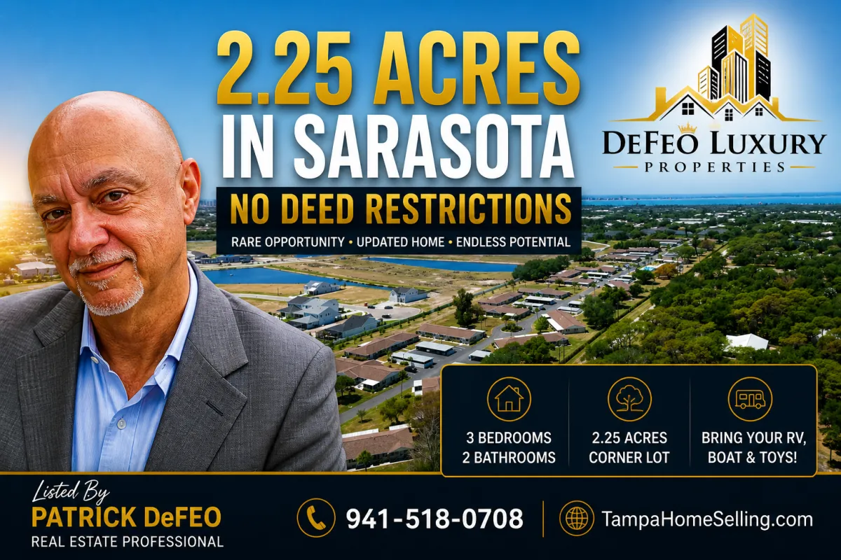 Sarasota Homes with Acreage & No Deed Restrictions: 4725 N Tuttle Ave Opportunity