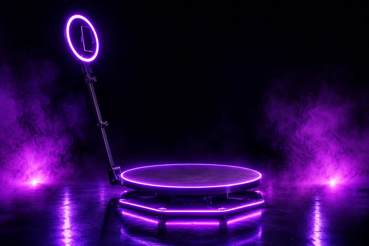 Plataforma de video 360 iluminada con LED