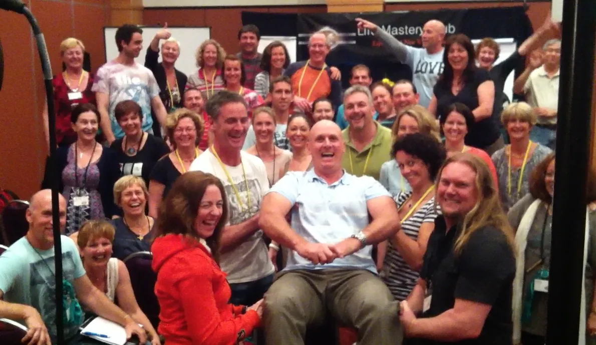 Douglas teaching at a Wealth Mastery Event In Australia
