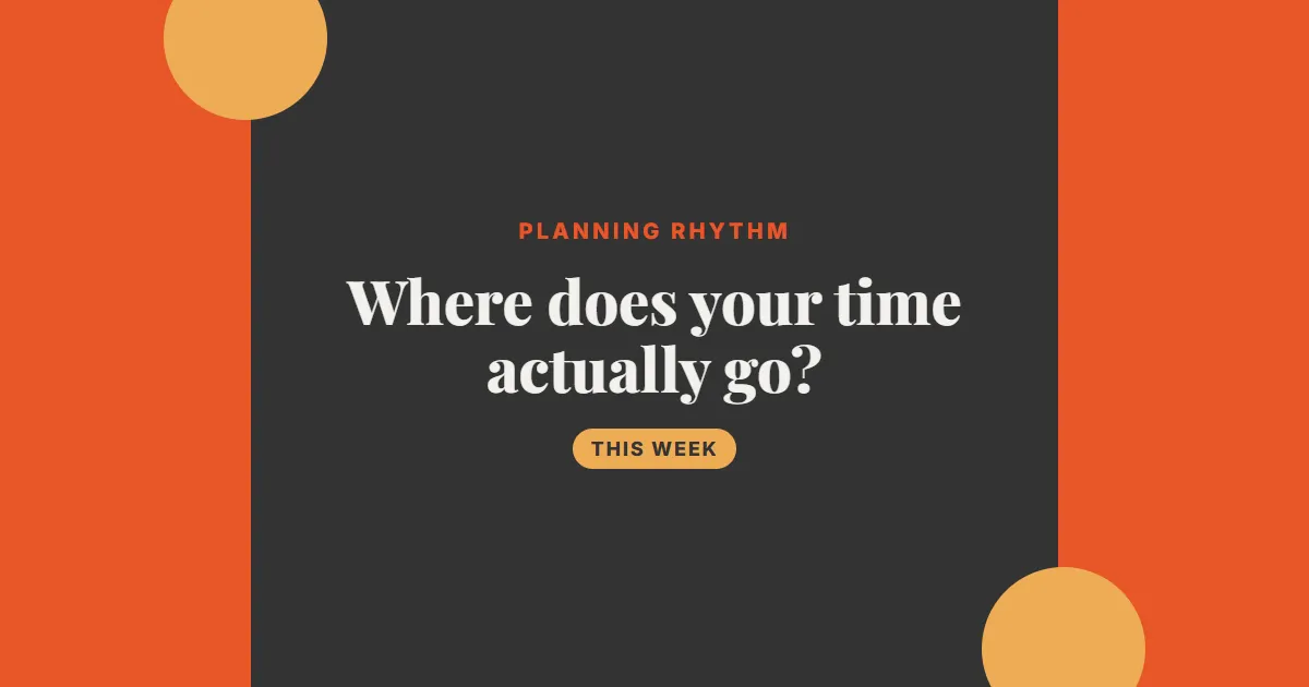 Where does your time actually go?