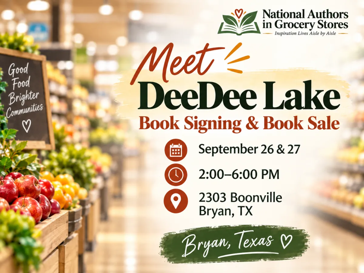 National Authors in Grocery Stores: DeeDee Lake National Authors in Grocery Stores book signing in Bryan Texas