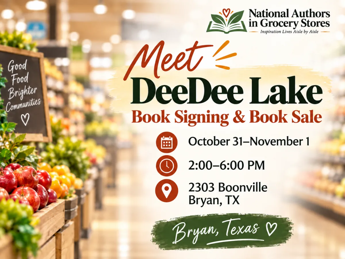 National Authors in Grocery Stores: DeeDee Lake National Authors in Grocery Stores book signing in Bryan Texas