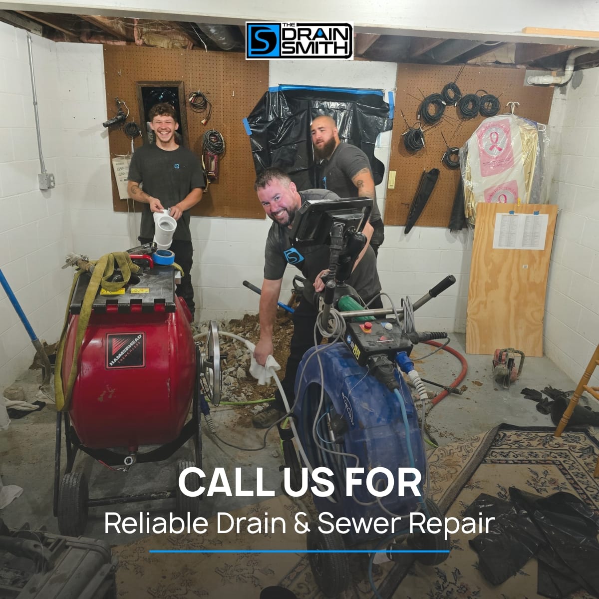 Image Showing the Drain Smith Team a reliable drain and sewer repair company in ohio