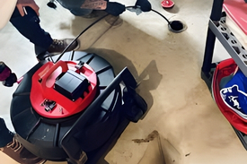 Sewer camera inspection locating clogs roots and damaged pipe in Cincinnati Ohio by the Drain Smith.