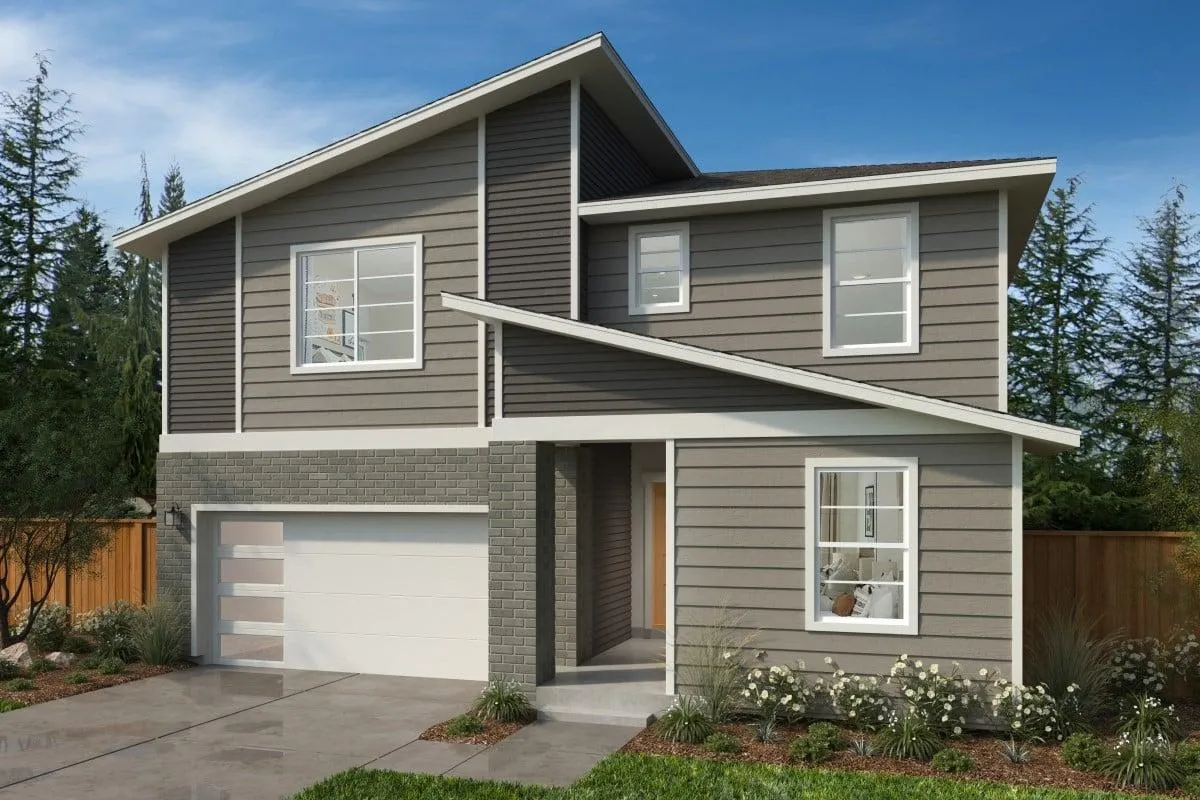Tacoma home exterior foundation and siding ground level view