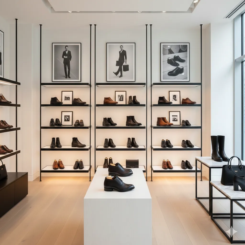 سجاد شرقي فاخر مفروش على أرضية خشبية في صالة عرض أنيقة، ألوان غنية ونقوش تقليدية، إضاءة دافئة تبرز التفاصيل، النمط فوتوغرافي واقعي، نسبة العرض إلى الارتفاع 1:1