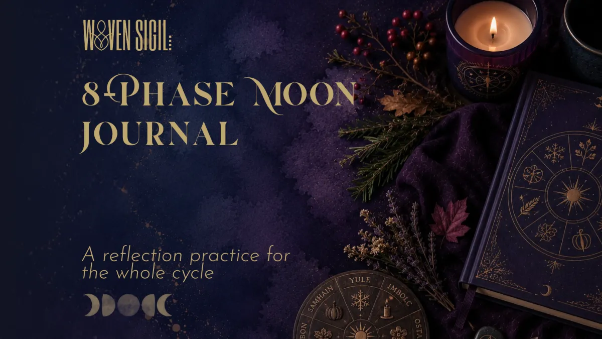 Blog post header image for 8-phase moon journal article