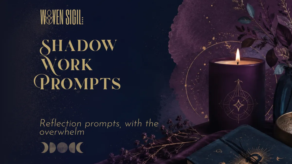 Blog header image for shadow work prompts article