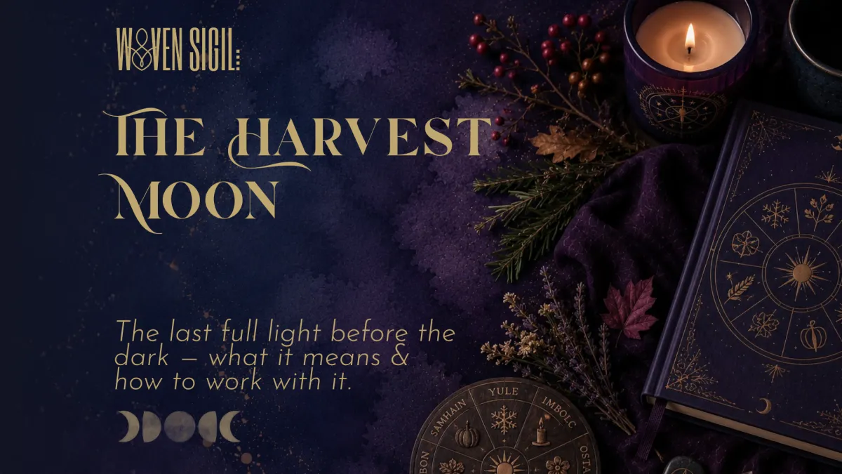 Blog post header image for The Harvest Moon 2026 blog post.