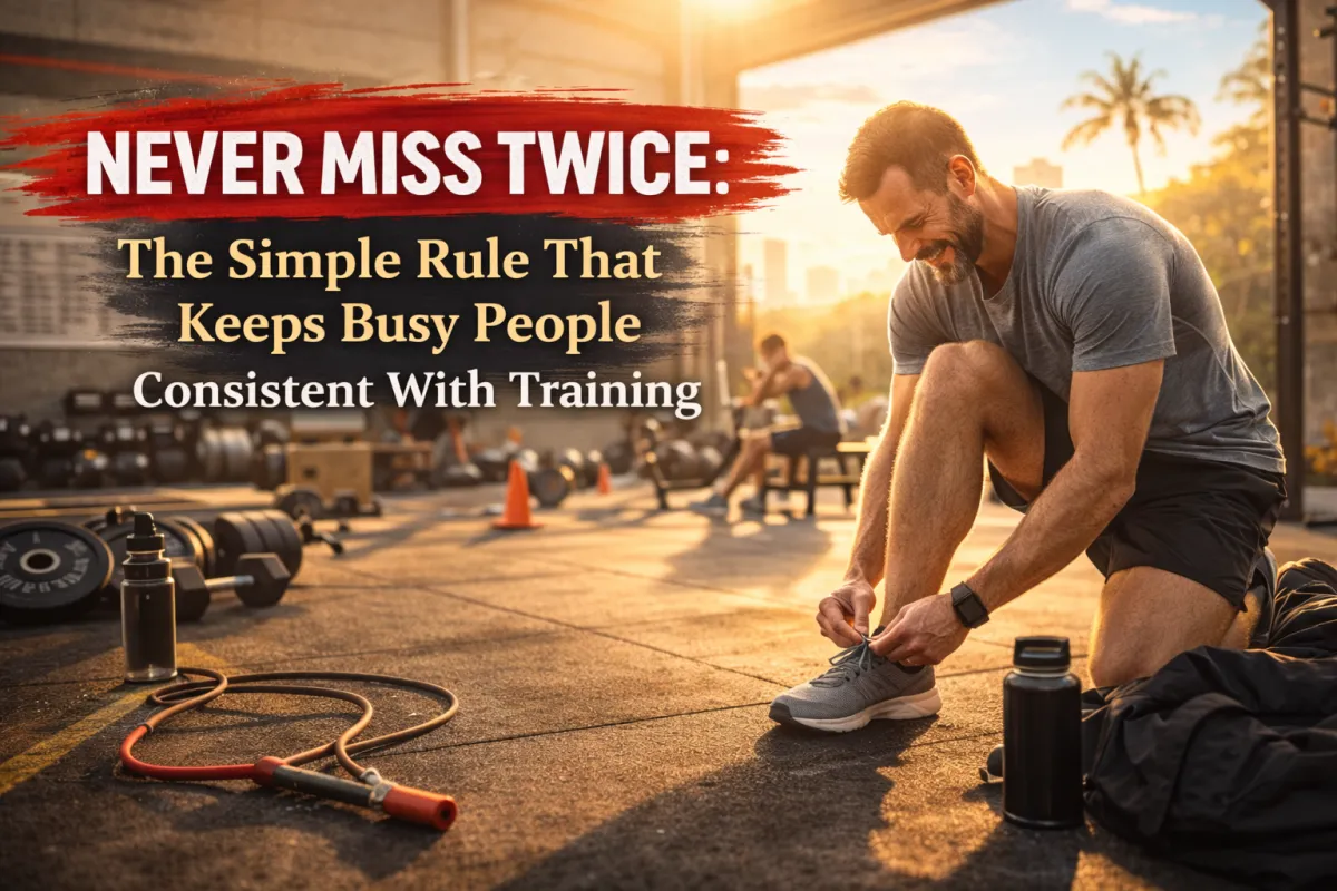 Never Miss Twice: The Simple Rule That Keeps Busy People Consistent With Training