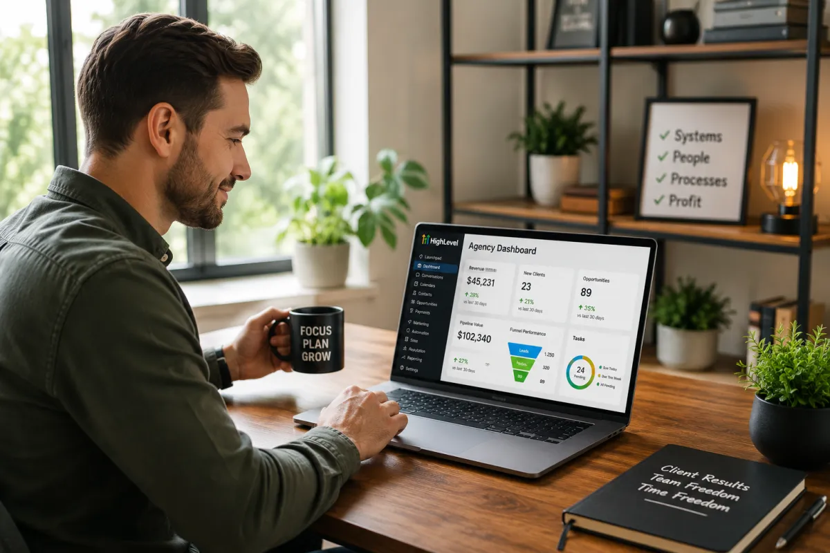 Focused work in a modern office