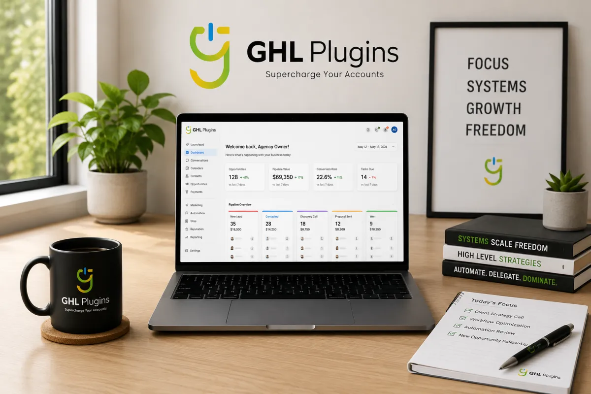 Modern office with GHL branding