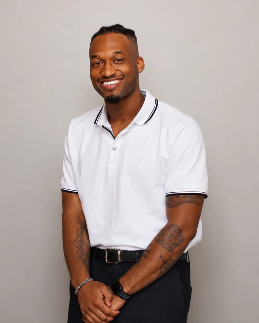 Coach Marcus collegiate athlete authentic portrait in training facility