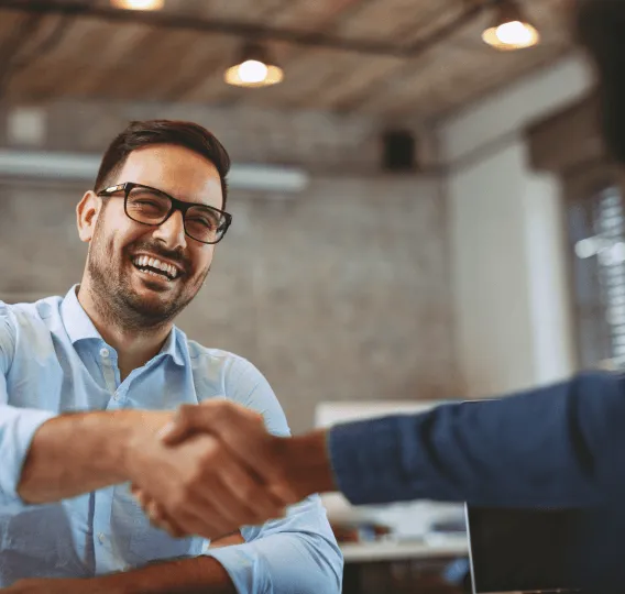 two people shaking hands