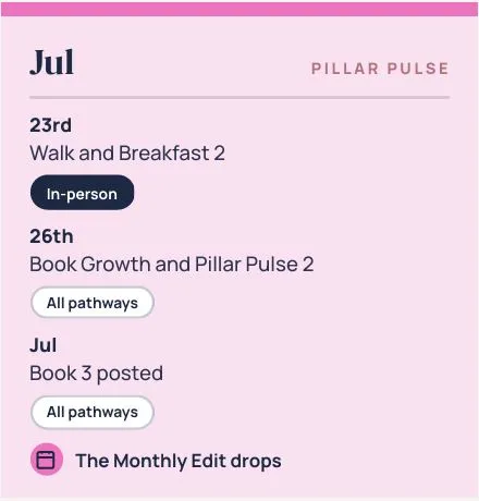 July schedule