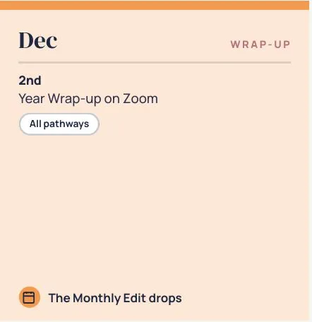 December schedule