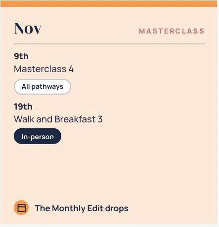 November schedule