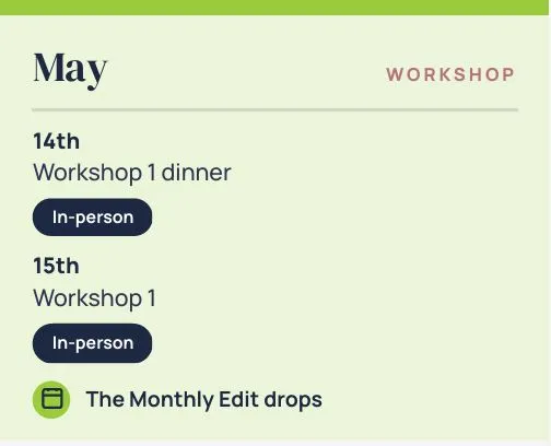 May schedule