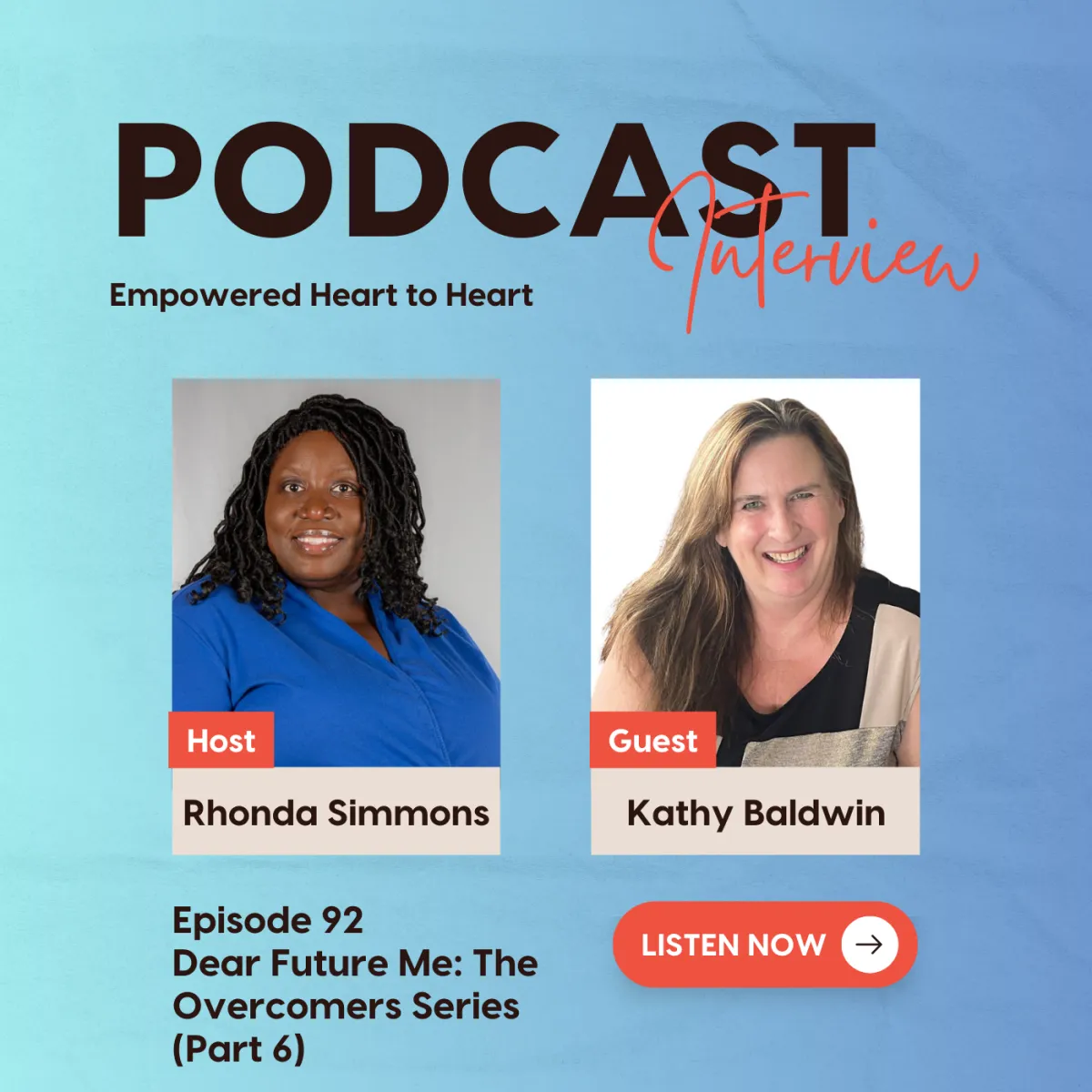 Image of Kathy Baldwin's Interview with Rhonda Simmons Empowered Heart to Heart Podcast