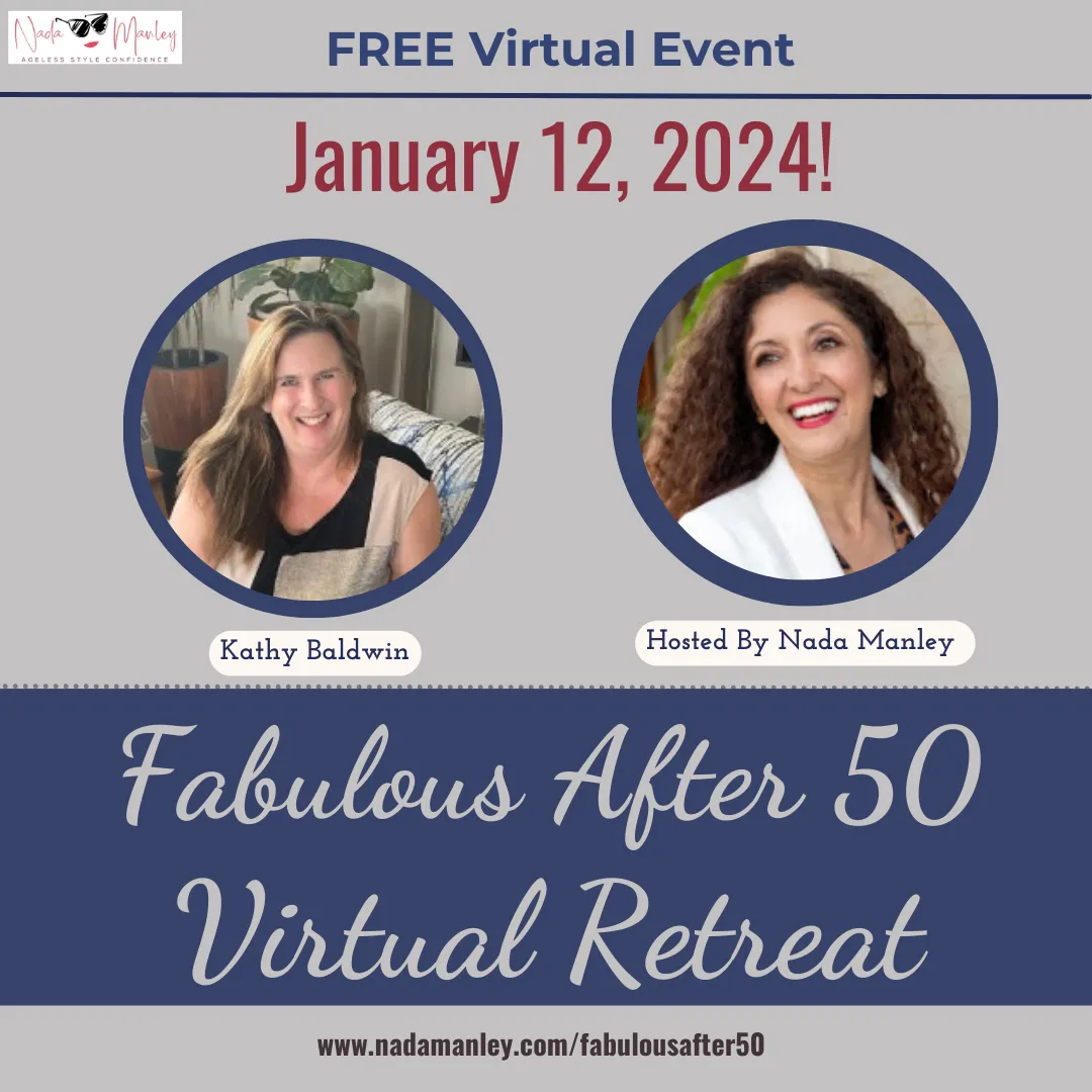 Image of Kathy Baldwin's appearance on Fabulous After 50 Virtual Retreat January 2024