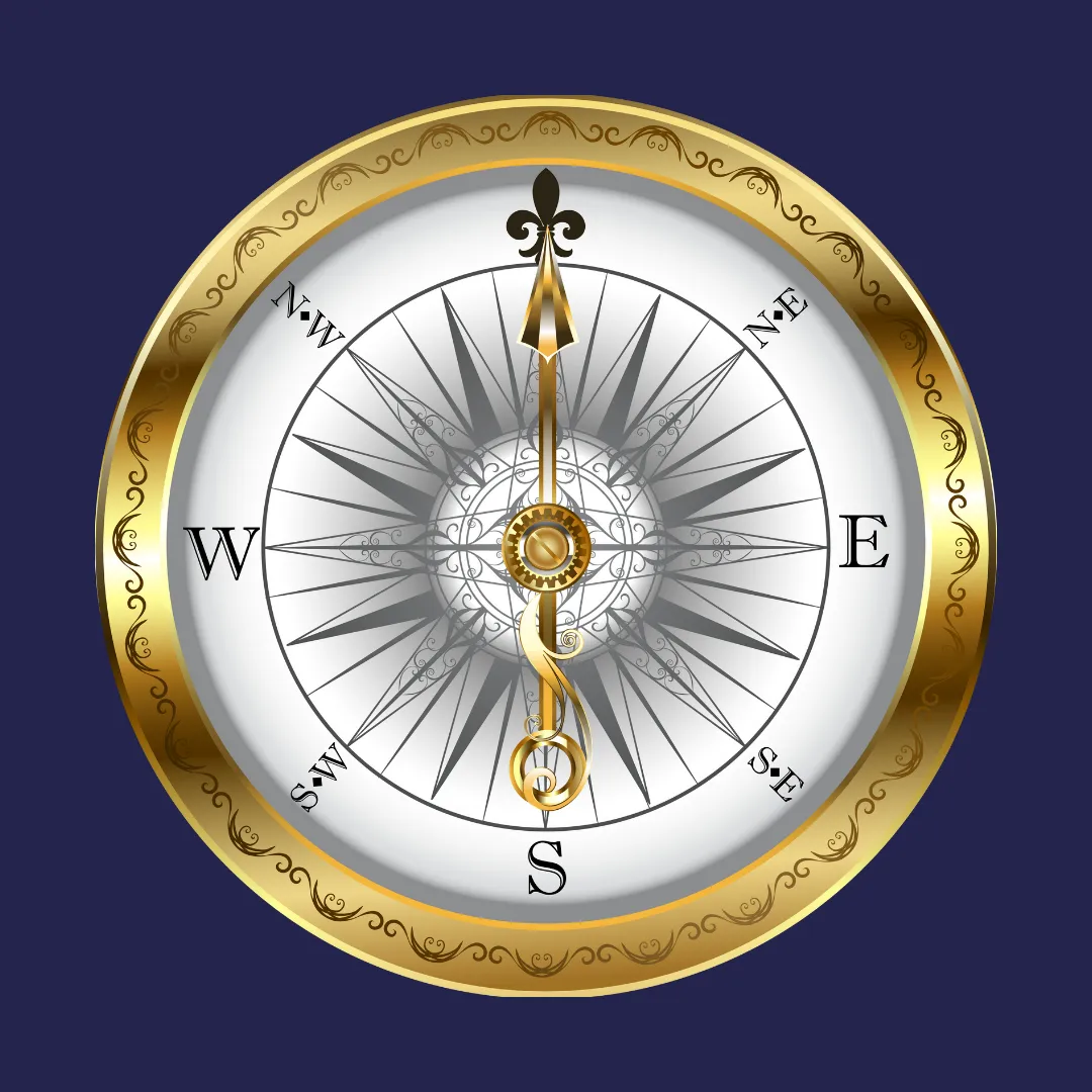 Purpose: "Compass representing Purpose