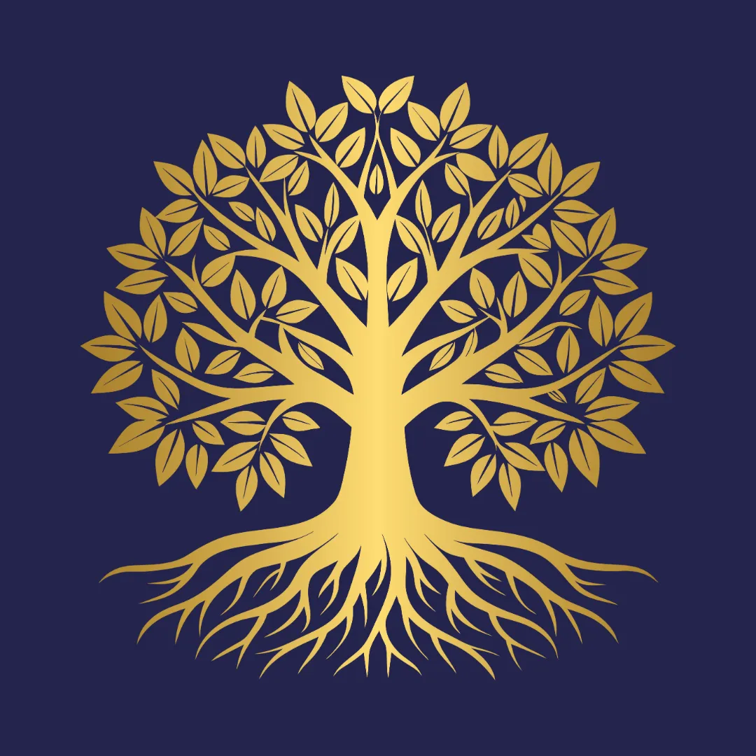 Prosperity: "Tree with roots symbolizing Prosperity