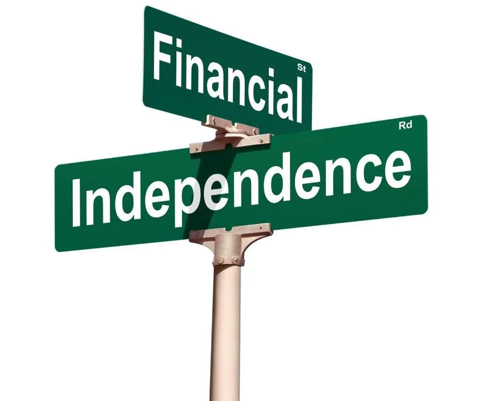 Image of street sign crossroads Financial Independence