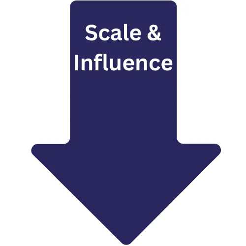 Next Steps Arrow Scale & Influence