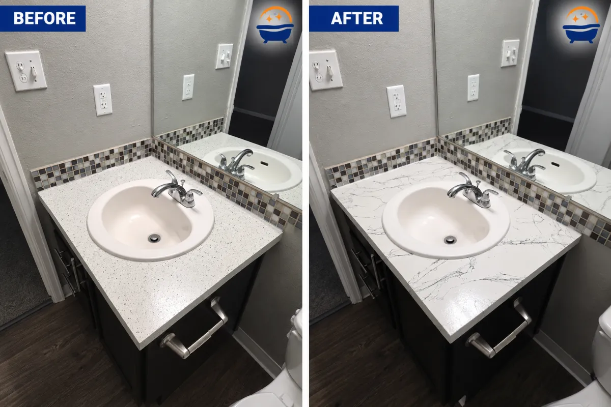 Bathroom Vanity Refinishing Example