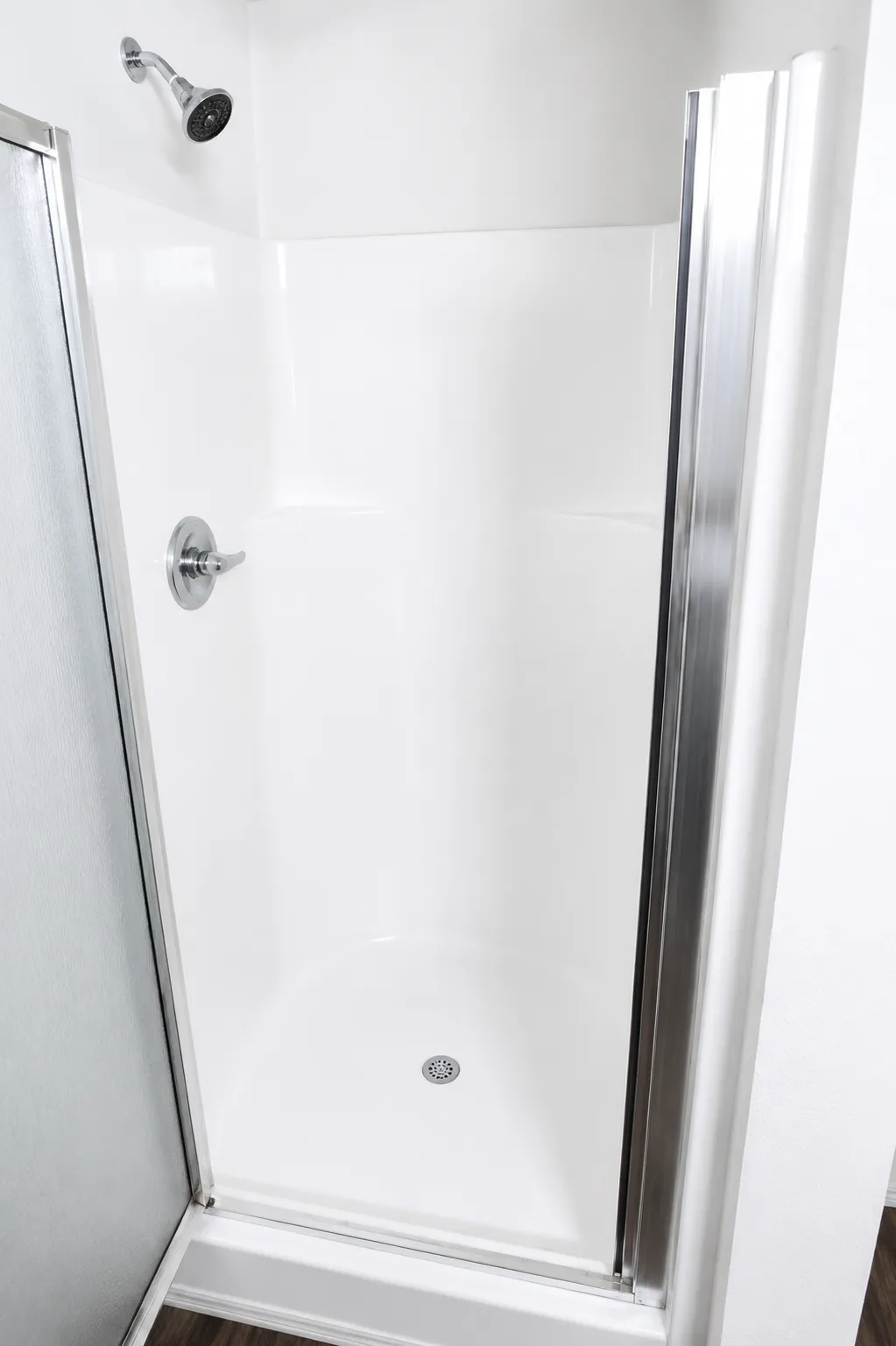 Professionally refinished clean shower
