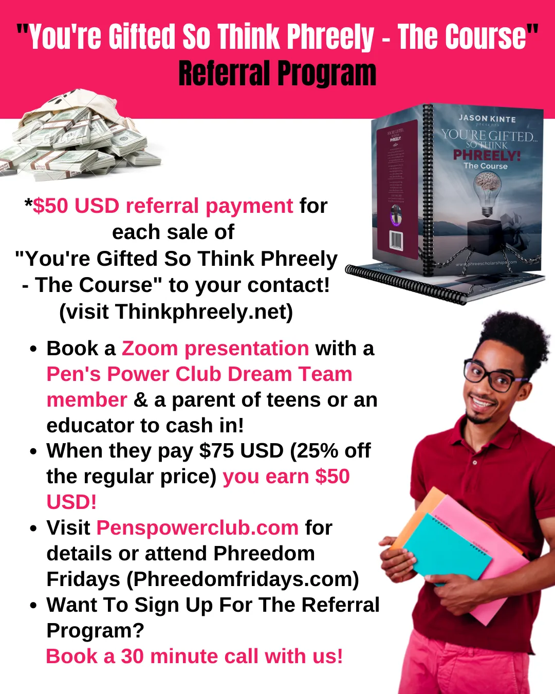 “You’re Gifted So Think Phreely-The Course-Referral Program