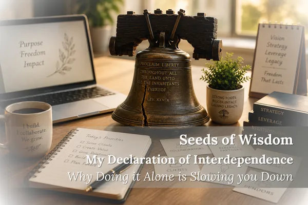 Seeds of Wisdom: My Declaration of Interdependence Why Doing it Alone is Slowing you Down