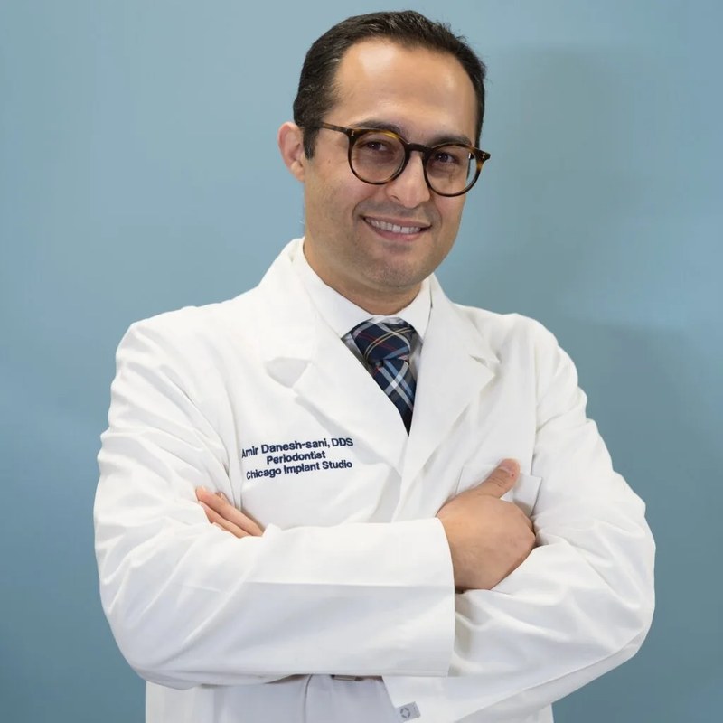Dr. Amir Danesh-sani, board-certified periodontist and implant surgeon, Chicago Implant Studio Aurora IL