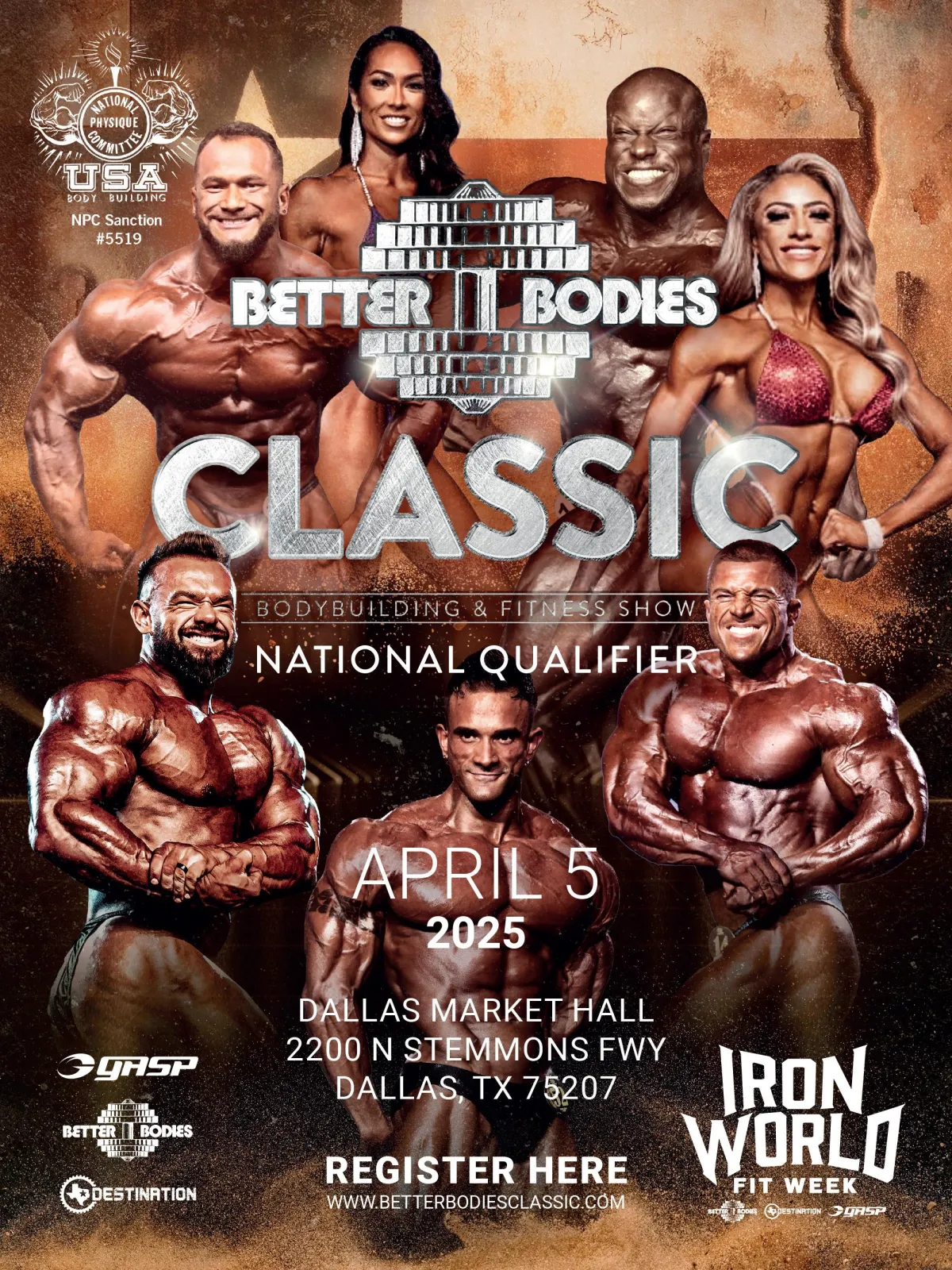 NPC Better Bodies Classic - April 5 - Dallas Market Hall