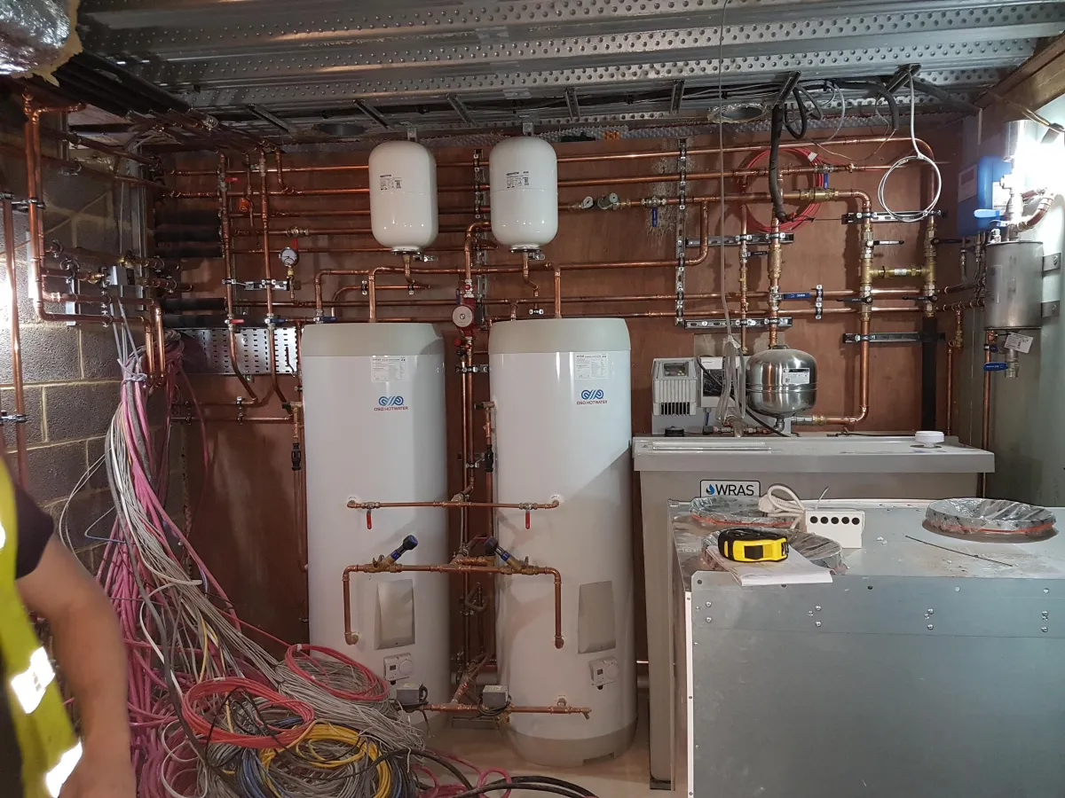 plant room installation showing workmanship of sable projects