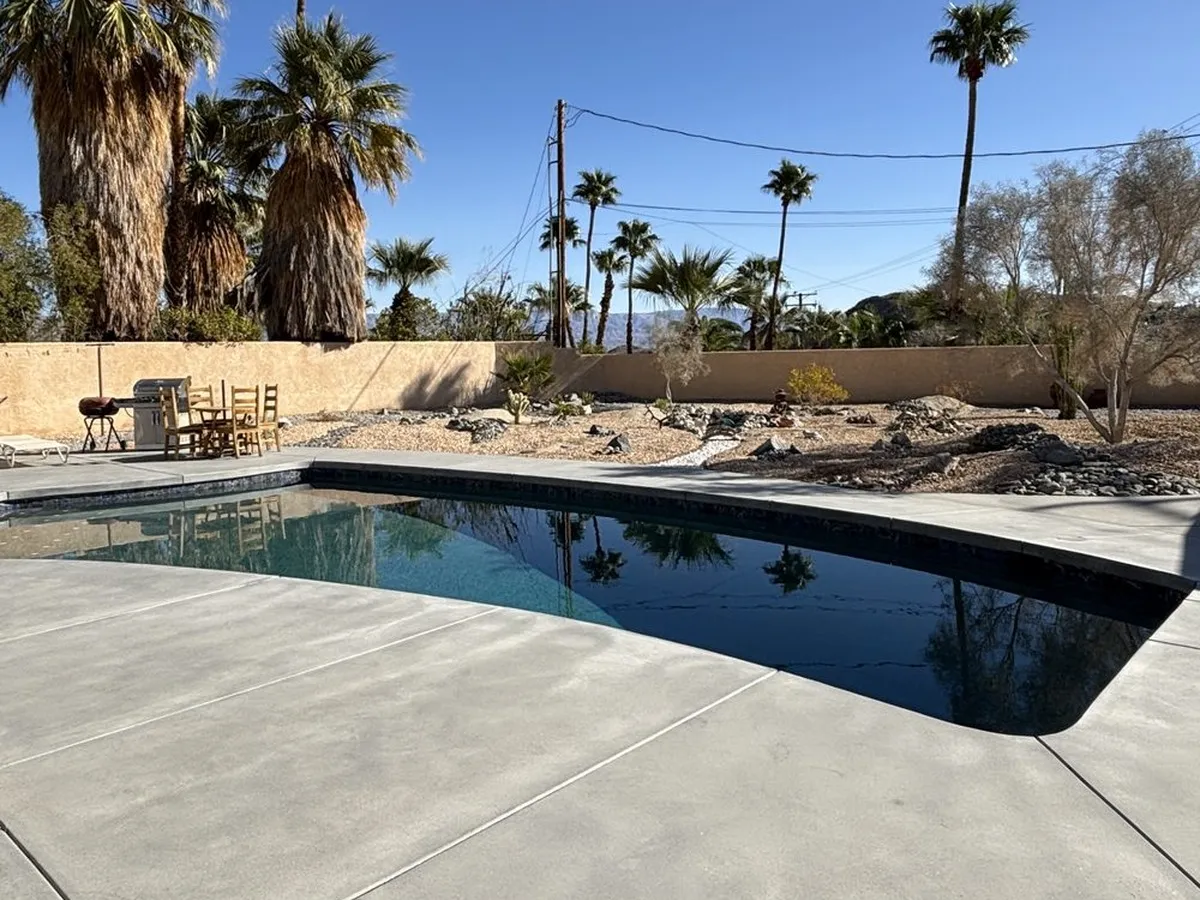 Palm Springs Concrete builds and installs pool deck.
