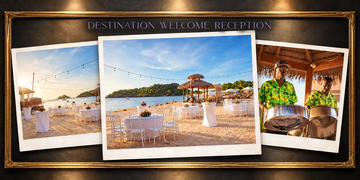 Destination welcome reception event portfolio collage by SheaLavie Event Consultancy