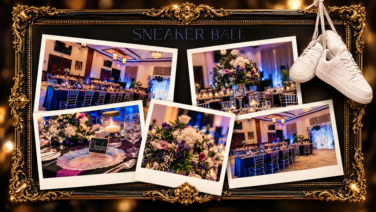 Sneaker Ball event portfolio collage by SheaLavie Event Consultancy