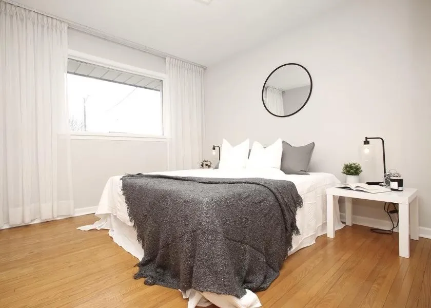 smooth painted bedroom wall