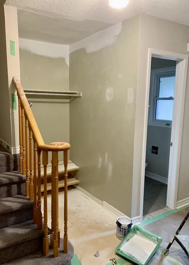 preparation for painting stairs