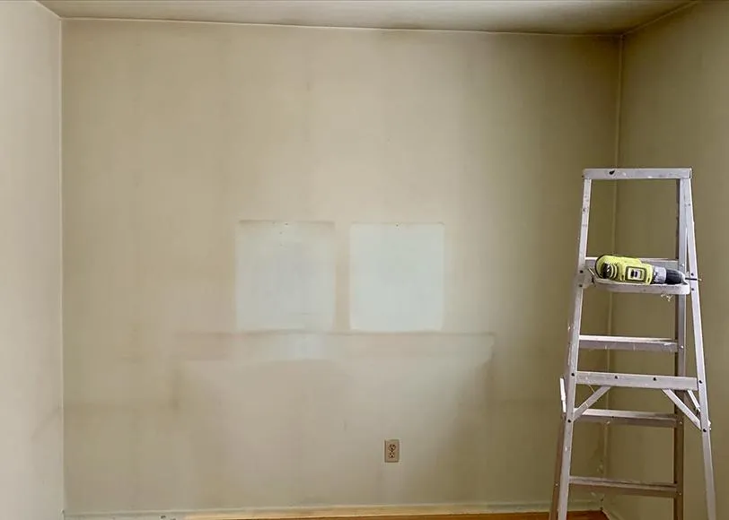 fixing wall interior before painting