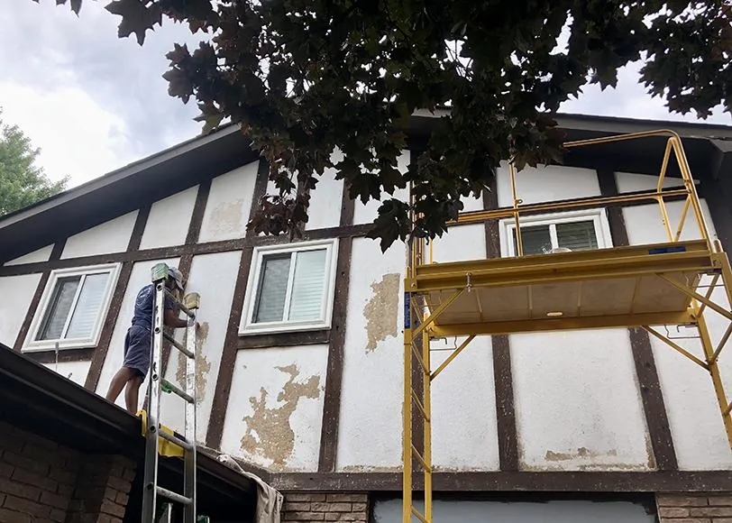 exterior house being painted whitby