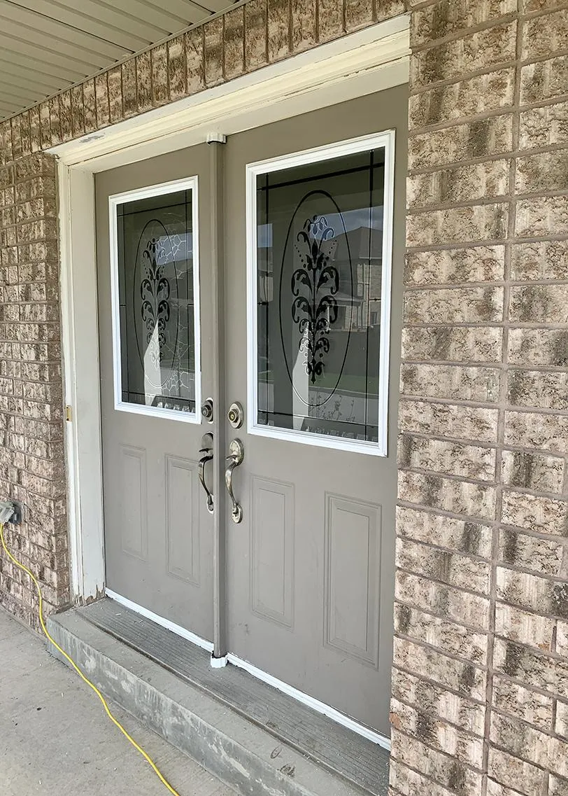 front door ready for painting