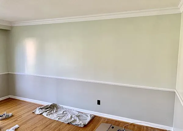 painted wall before