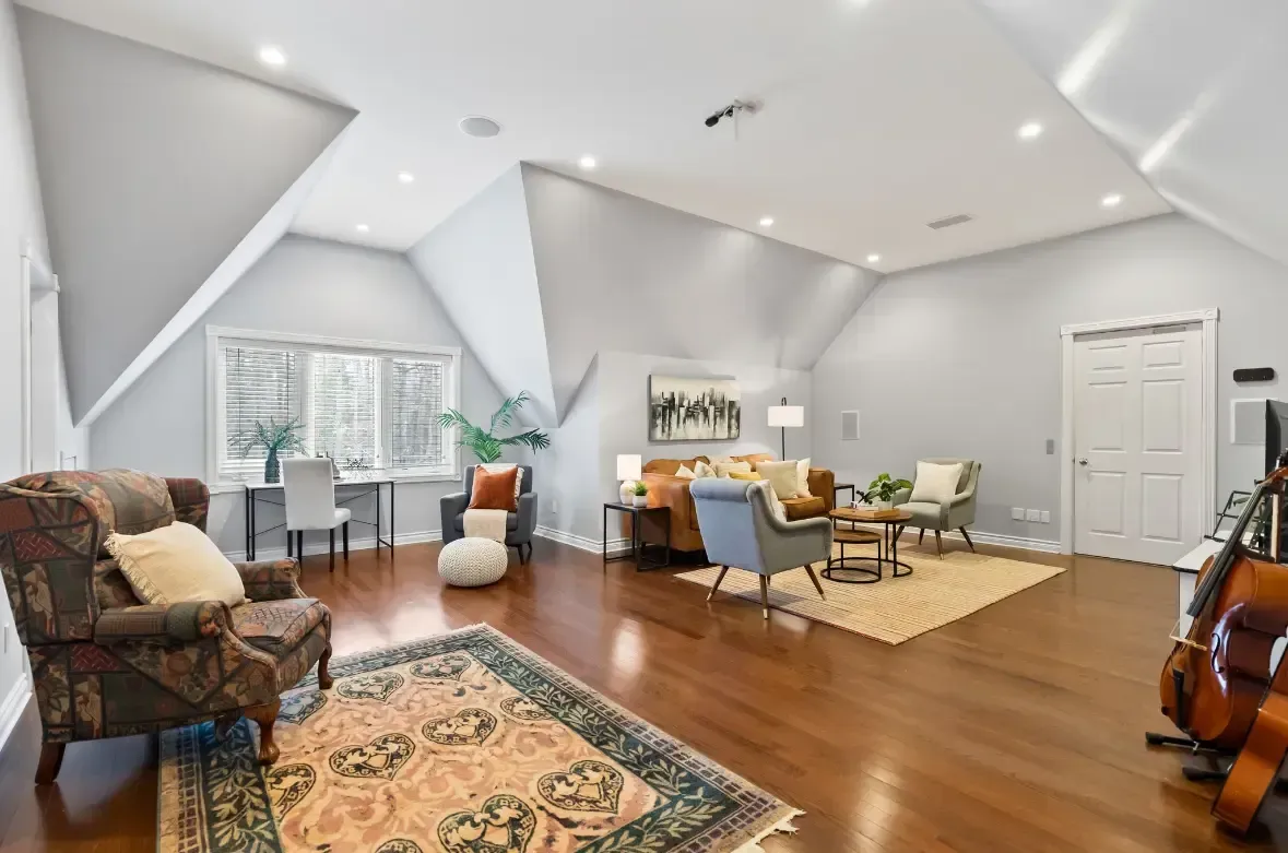 Professionally painted living room interior in Pickering by Altona Painting