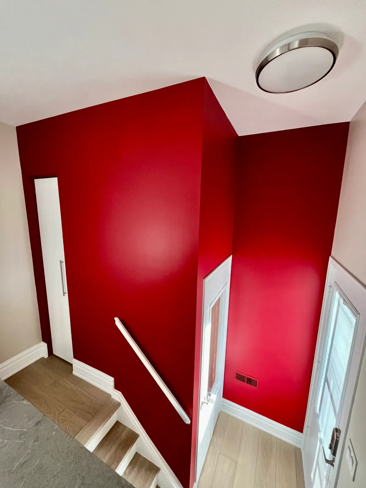Professionally painted entryway in a Whitchurch-Stouffville home by Altona Painting