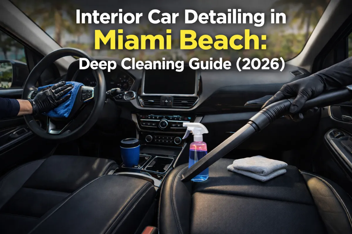 interior car detailing miami beach deep cleaning car interior vacuuming seats dashboard cleaning auto detailing service