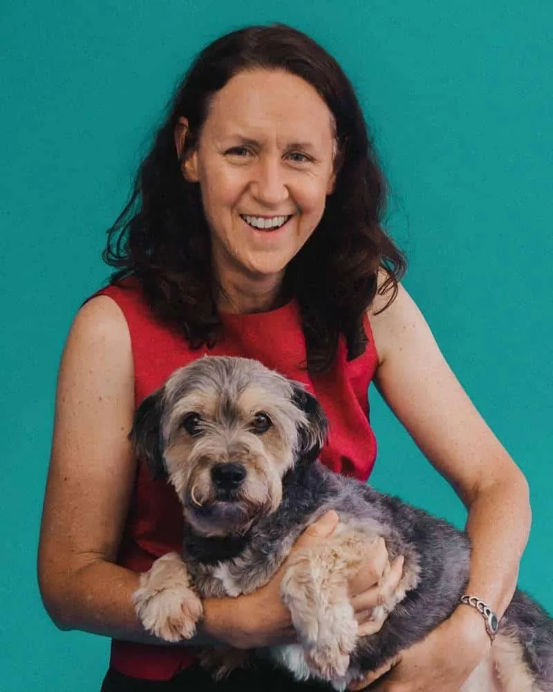 Rachel Barwell with a Dog