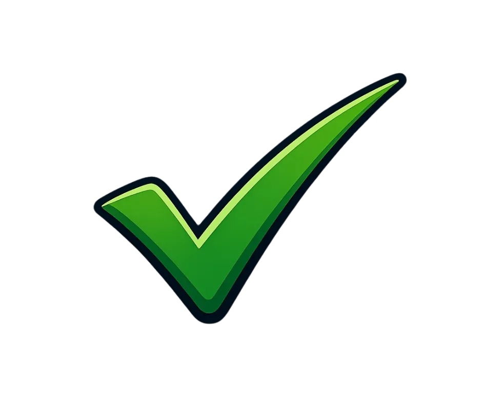 Checkmark icon indicating a sign that heating repair or replacement may be needed